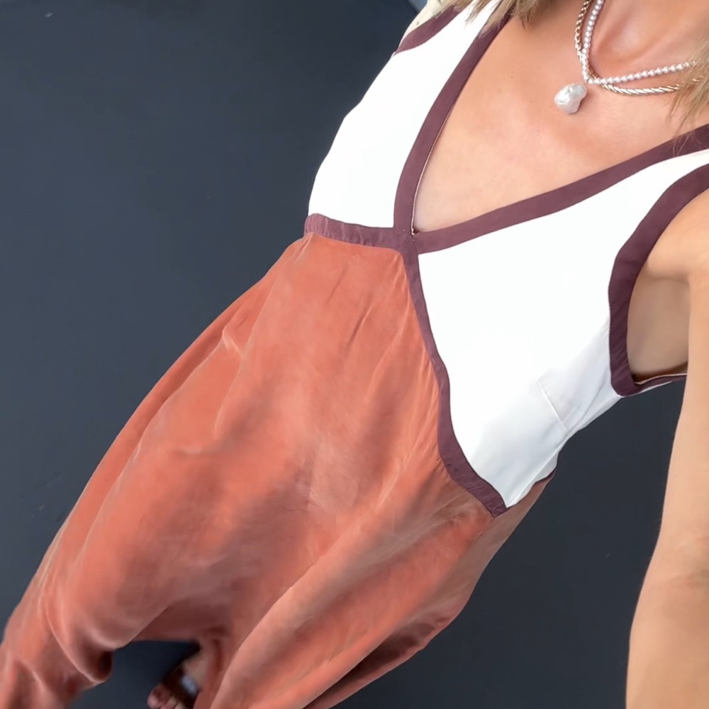 SANCIA Two-Tone Maxi Dress
